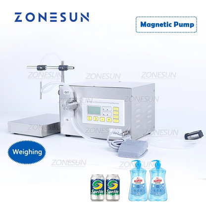 ZONESUN ZS-MP251W 50-3500ml Máquina de llenado y pesaje de líquidos con bomba magnética