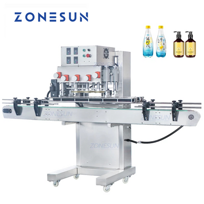 ZONESUN ZS-XG440B 20-100mm Fliptop Spray Twist Off Máquina taponadora neumática