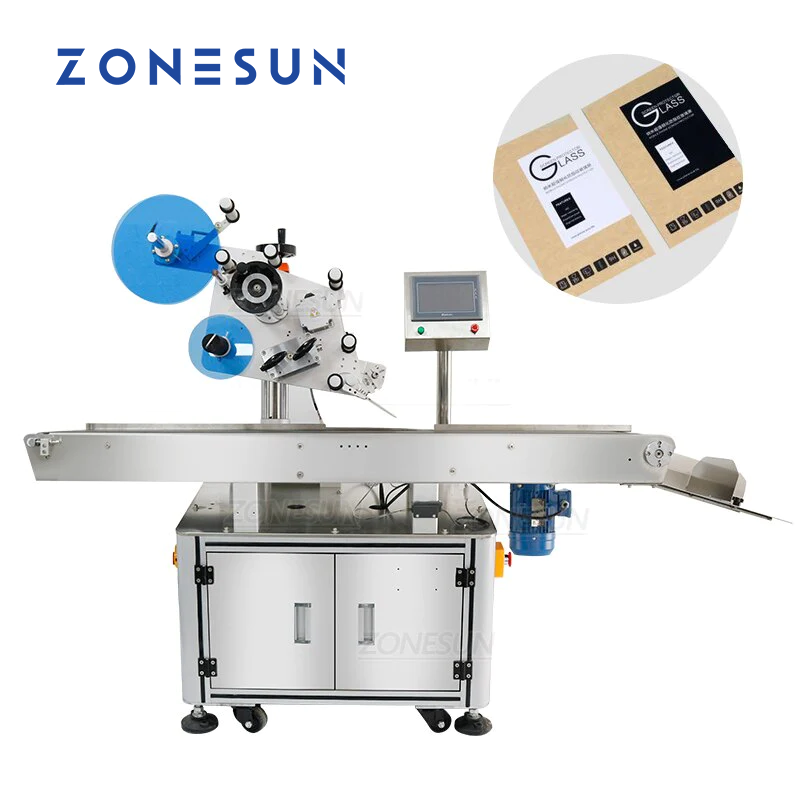 Etiquetadora automática de superficie plana ZONESUN ZS-TB831 para etiqueta transparente normal