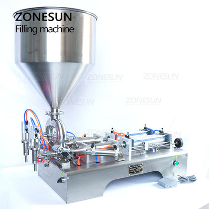 ZONESUN ZS-GY2 Semiautomática Pneumática 2 Bicos Pasta Máquina de Envase de Líquido