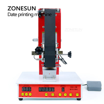 ZONESUN ZY-RM2-D Máquina de impressão de data de discagem de fita rolante