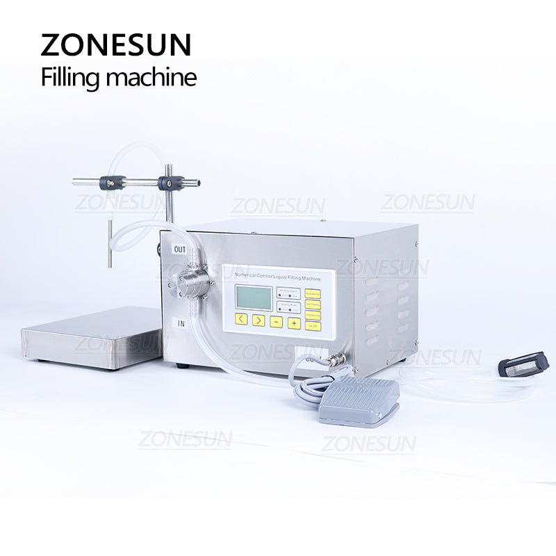 ZONESUN ZS-MP251W 50-3500ml Máquina de llenado y pesaje de líquidos con bomba magnética