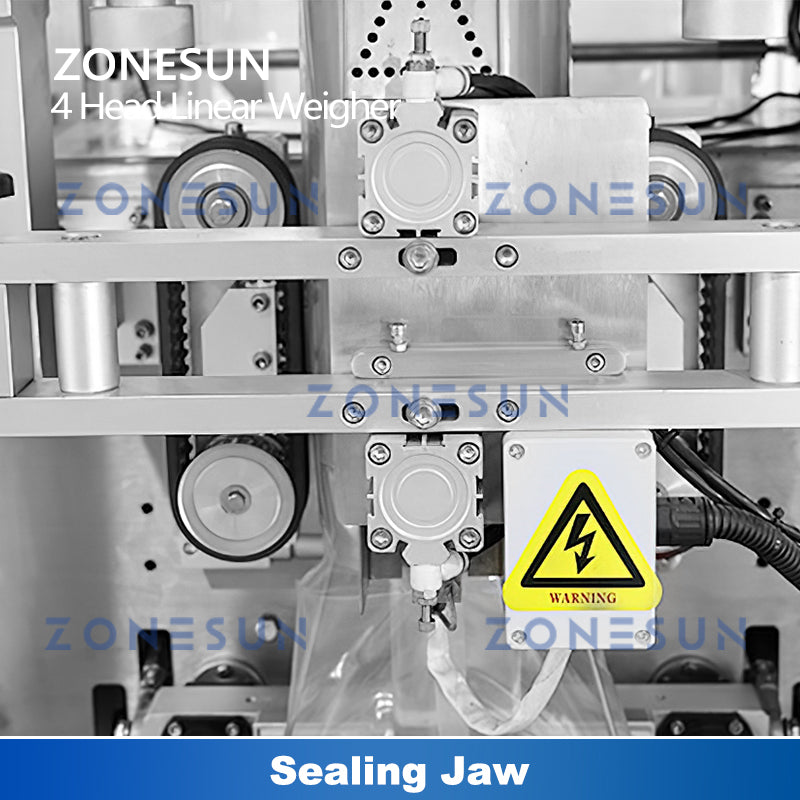 ZONESUN ZS-PL420S 4 cabeças de alimentação de grânulos, pesagem, enchimento, selagem a vácuo, máquina 