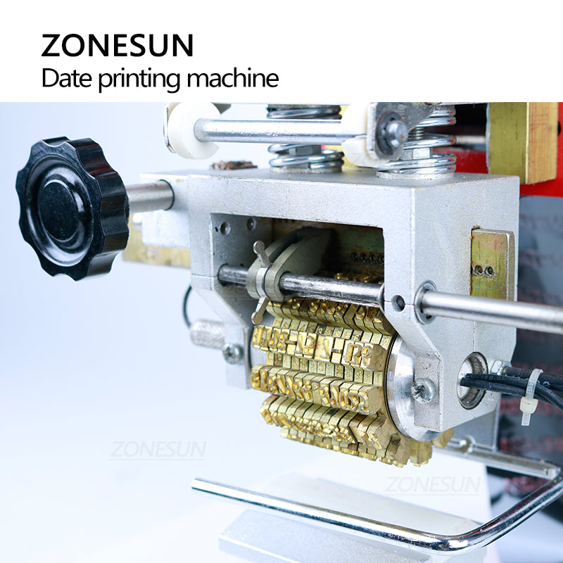 ZONESUN ZY-RM2-D Máquina de impressão de data de discagem de fita rolante