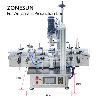 ZONESUN ZS-FAL180D Máquina de etiquetado de doble cara para llenado de líquidos y tapado de mesa