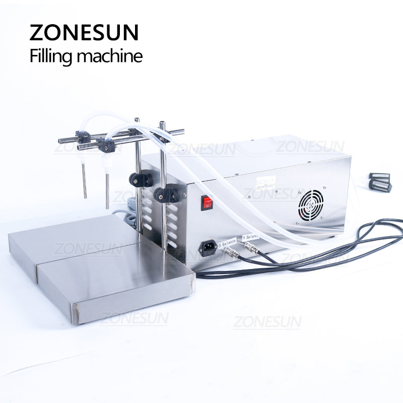 ZONESUN ZS-MP252W 50-3500ml 2 cabezas Bomba magnética Máquina de llenado y pesaje de líquidos