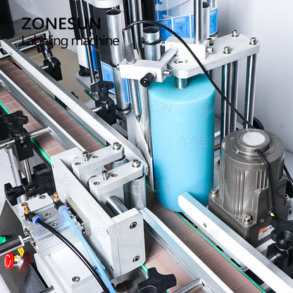 ZONESUN ZS-TB500A Máquina de etiquetado y posicionamiento de botellas redondas de doble cara con codificador de fecha