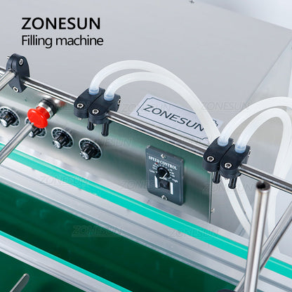 ZONESUN ZS-DTDP5-4 Máquina de enchimento de líquidos com bomba de diafragma de grande fluxo de carregamento pesado 