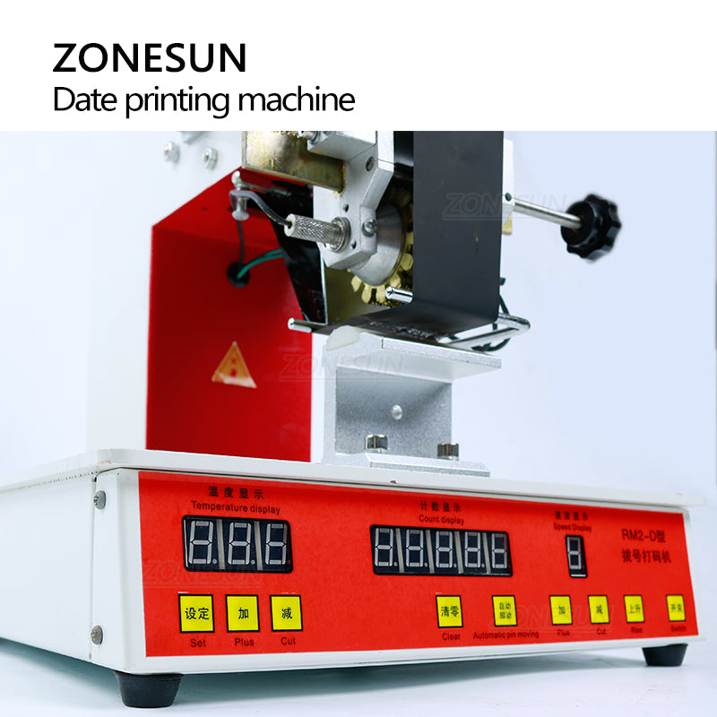 ZONESUN ZY-RM2-D Máquina de impresión de fecha de marcación de cinta rodante 
