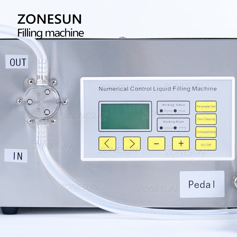 ZONESUN ZS-MP251W 50-3500ml Máquina de llenado y pesaje de líquidos con bomba magnética