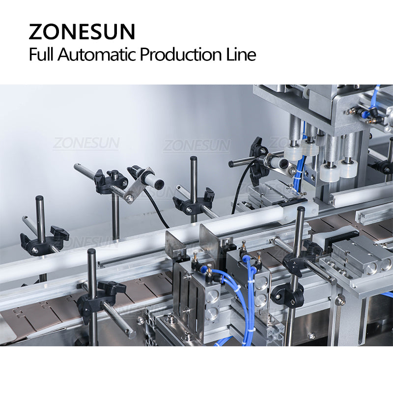 ZONESUN ZS-FAL180D Máquina de etiquetar dupla face para enchimento de líquidos de mesa