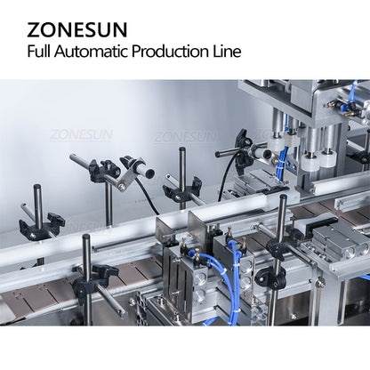 ZONESUN ZS-FAL180D Máquina de etiquetado de doble cara para llenado de líquidos y tapado de mesa