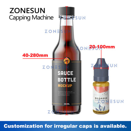 ZONESUN ZS-XGCC2 Apriete la máquina tapadora de botellas 