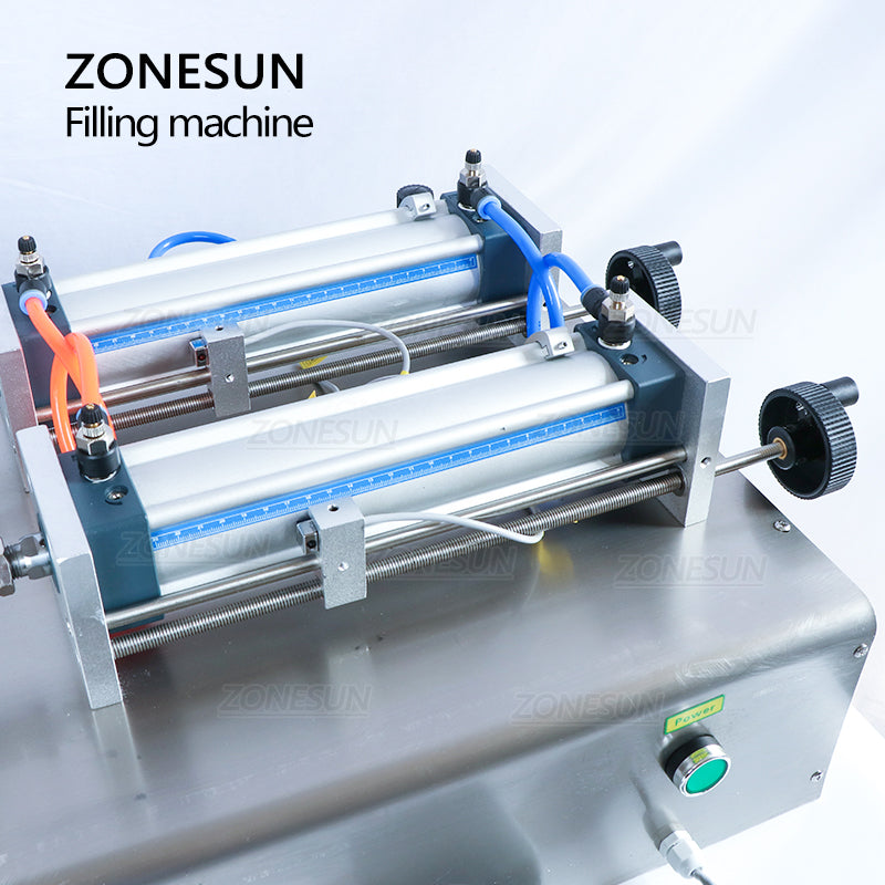 ZONESUN ZS-GY2 Máquina de llenado de líquido de pasta neumática semiautomática de 2 boquillas