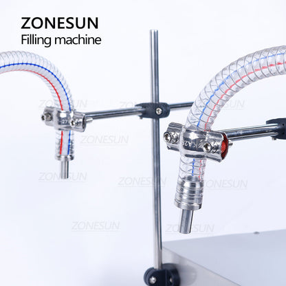 ZONESUN ZS-DP622W 50-17000ml 2 Nozzles Diaphragm Pump Liquid Weighing Filling Machine