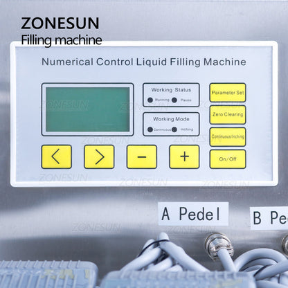 ZONESUN ZS-MP252W 50-3500ml 2 cabezas Bomba magnética Máquina de llenado y pesaje de líquidos