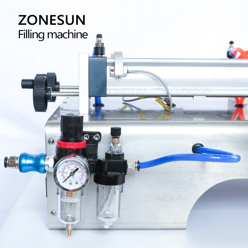 ZONESUN ZS-GY2 Máquina de llenado de líquido de pasta neumática semiautomática de 2 boquillas