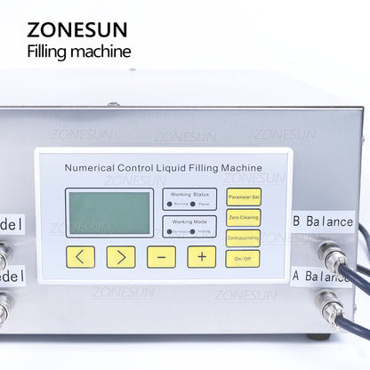 ZONESUN ZS-DP622W 50-17000ml 2 Nozzles Diaphragm Pump Liquid Weighing Filling Machine