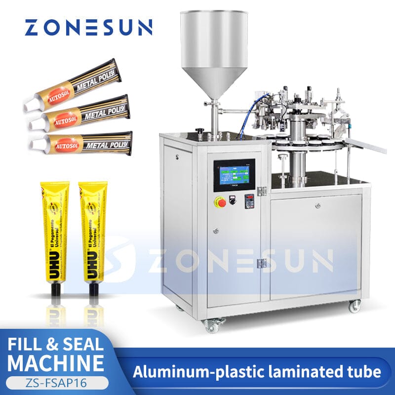 ZONESUN ZS-FXAP16 Automatic Paste Filling Tube Edge Folding Sealing Machine Filling Machine ZONESUN 