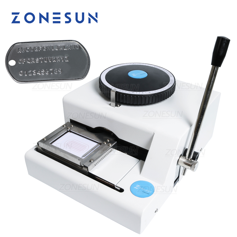 ZONESUN 52 Characters Manual Name Plate Embossing Machine