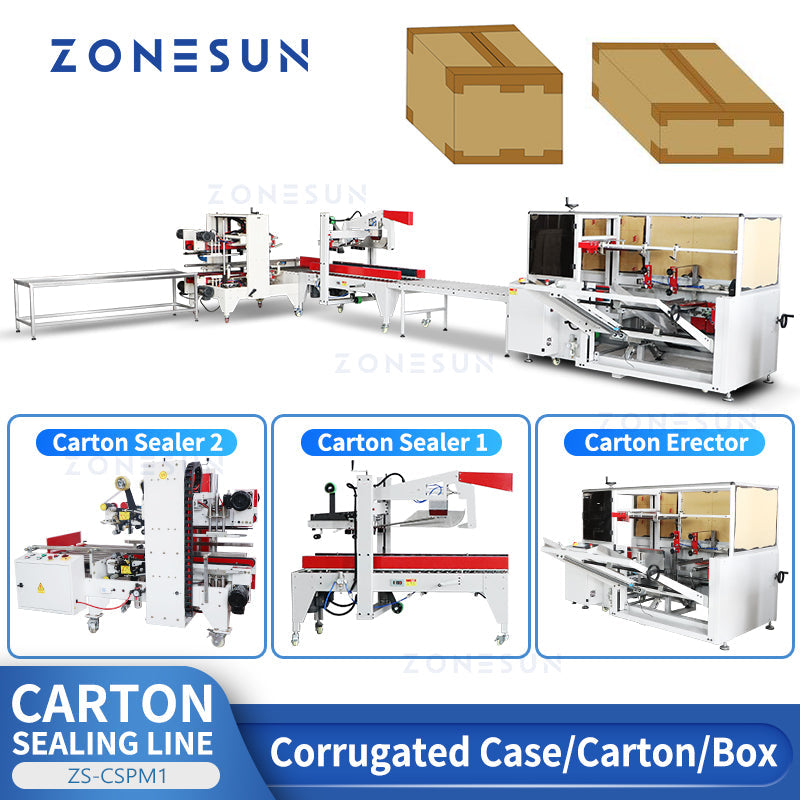 ZONESUN ZS-CSPM1 Linha de Produção Automática de Selagem de Caixas