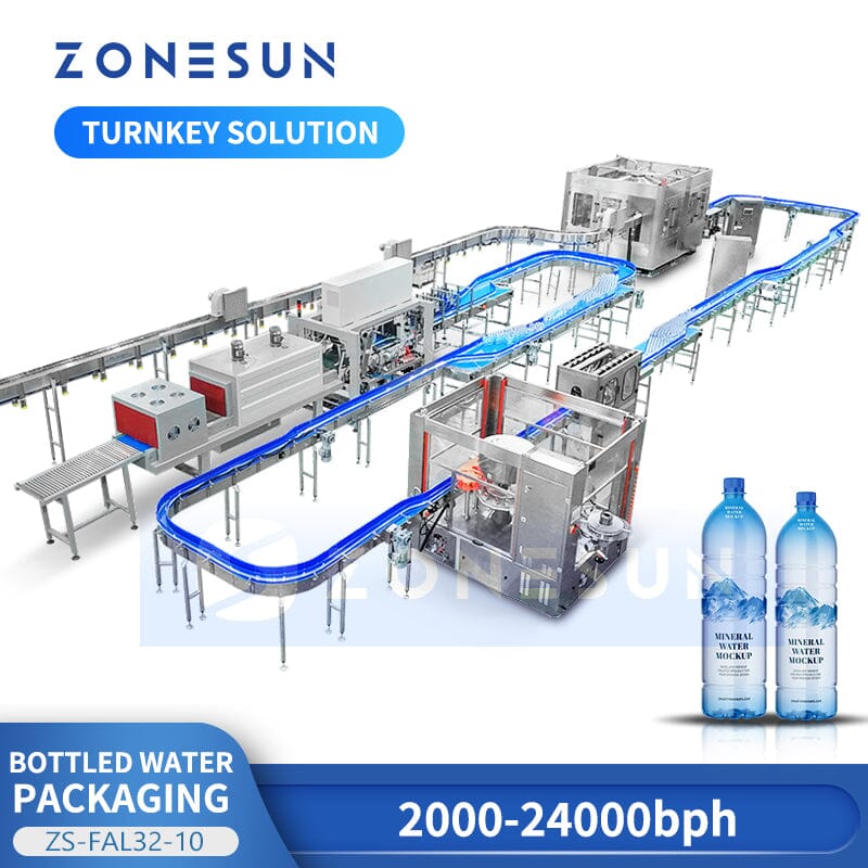 ZONESUN ZS-FAL32-10 Bottled Water Packaging Integrated Line Full Automatic Production Line ZONESUN 