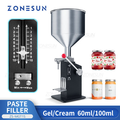 ZONESUN ZS-MGT1S Máquina de enchimento de pasta manual 