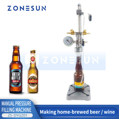 ZONESUN ZS-DYGZ01 Máquina de enchimento de líquido espumoso Equipressure manual