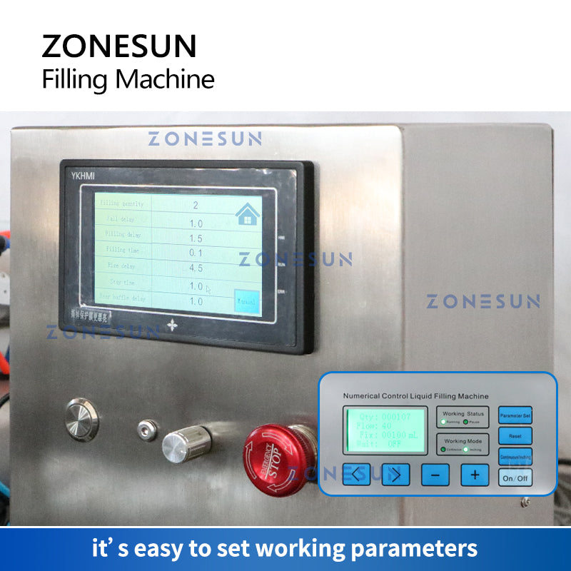 ZONESUN ZS-DTMPZ1 Máquina automática de enchimento de líquido com bomba magnética de bico único 