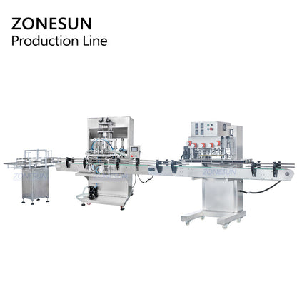 ZONESUN ZS-FAL180P5 Máquina para encher e tampar líquidos com 4 bicos