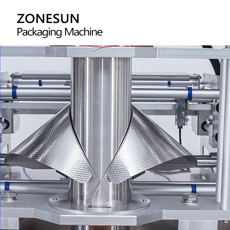 ZONESUN Máquina automática de sellado, llenado y pesaje de polvo de componentes electrónicos de 10 cabezales