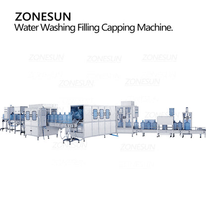 ZONESUN ZS-AFMW Máquina automática 3 en 1 para lavado de agua embotellada, llenado y tapado 