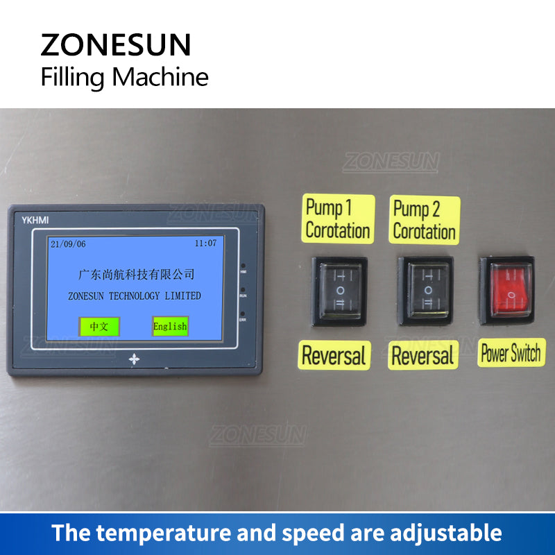 Máquina de llenado de líquido de cera con bomba de engranaje resistente al calor ZONESUN ZS-GTCD2A 