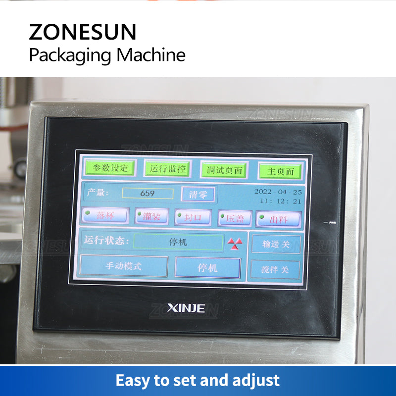 ZONESUN ZS-FS600 Máquina automática de enchimento de pasta de sorvete para copos 