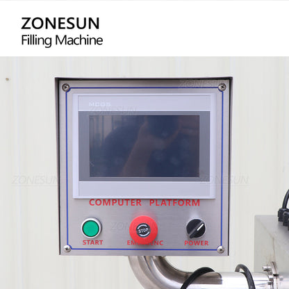 ZONESUN ZS-KL01 Máquina de enchimento de pó quantitativo de grânulos de 2 bicos com 2 funis 