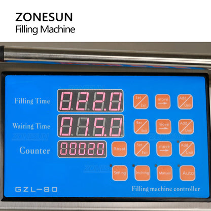 ZONESUN ZS-YTPP4T Semi-automatic 4 Nozzles Peristaltic Pump Liquid Filling Machine