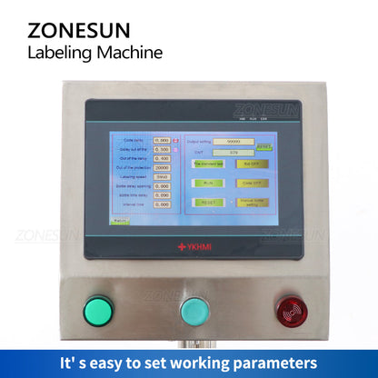 Etiquetadora automática de doble cara para botellas redondas ZONESUN ZS-TB260S 
