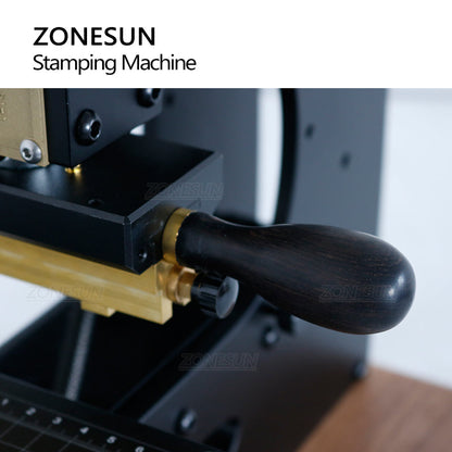 ZONESUN Máquina manual de estampagem a quente com controle deslizante de posicionamento