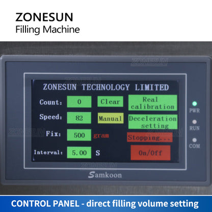 ZONESUN ZS-G25A Máquina semiautomática de enchimento de líquido corrosivo com bomba magnética de alta vazão 