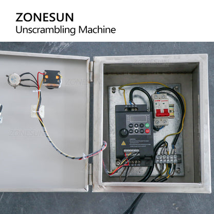 ZONESUN ZS-CB190 Botella de cinta transportadora personalizada Clasificación Unscrambler para cadena de producción 