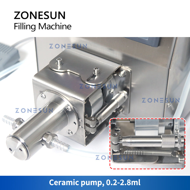 ZONESUN ZS-CPYT1S Máquina de enchimento de líquido de bomba de cerâmica de bico único