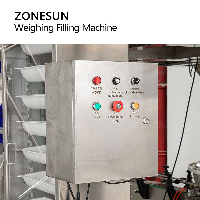 ZONESUN ZS-QGF10 Máquina de enchimento e pesagem para alimentação de grânulos 