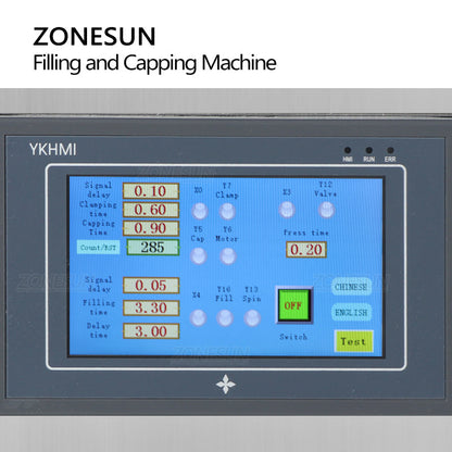 Máquina tapadora de llenado de líquidos con bomba peristáltica automática ZONESUN ZS-AFC1P