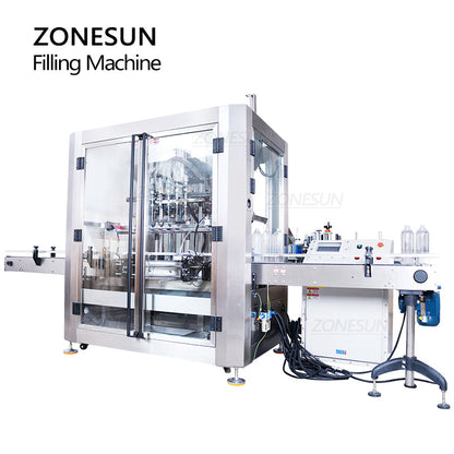 ZONESUN ZS-VTFM1 100-1000ml Máquina automática de enchimento de pasta líquida à prova de explosão de 6 cabeças