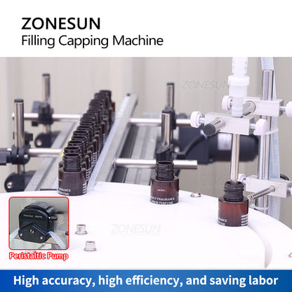 ZONESUN ZS-AFC1Z Bomba peristáltica automática Máquina de enchimento e tampagem de líquidos 