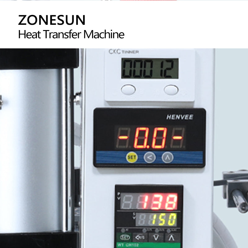 Máquina de estampado de transferencia térmica neumática ZONESUN ZS-TY100