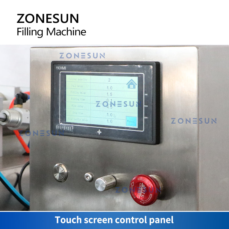 ZONESUN ZS-DTGT2 Máquina automática de llenado de pasta con bomba de pistón neumática de 2 boquillas de elevación 
