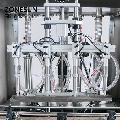 ZONESUN ZS-SV4G 4 Bicos Servo Máquina de Enchimento de Pasta Automática