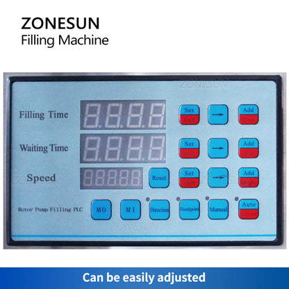 ZONESUN ZS-DTGT900U Máquina automática de enchimento de pasta com bomba rotativa com funil misturador 