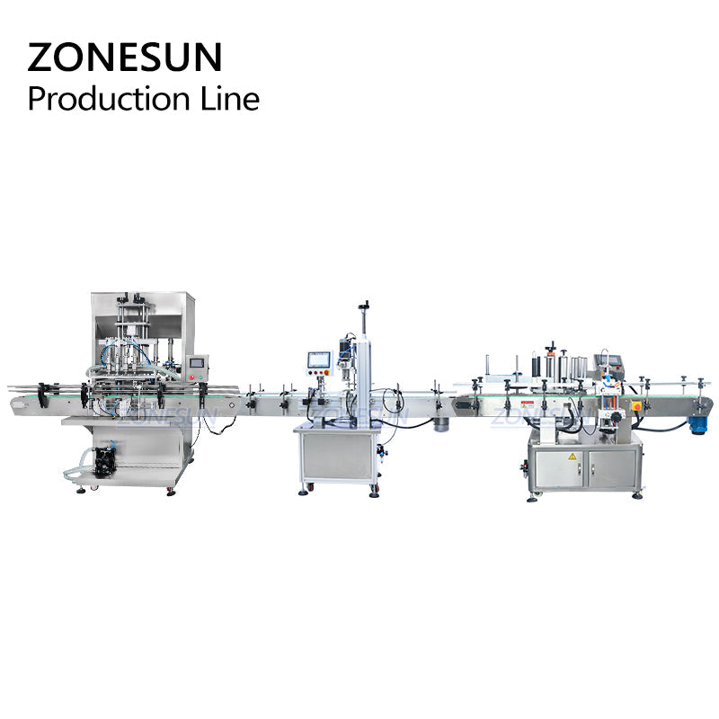 ZONESUN ZS-FAL180P6 Máquina de enchimento e etiquetagem de pasta líquida servo
